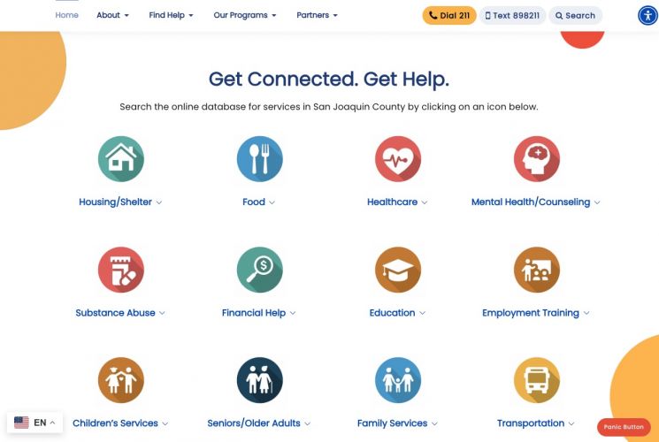 Web Design for 211's and United Way Search Features