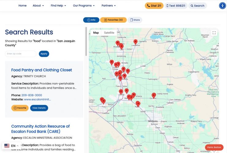 Google Maps search integration for 211's and Search Features